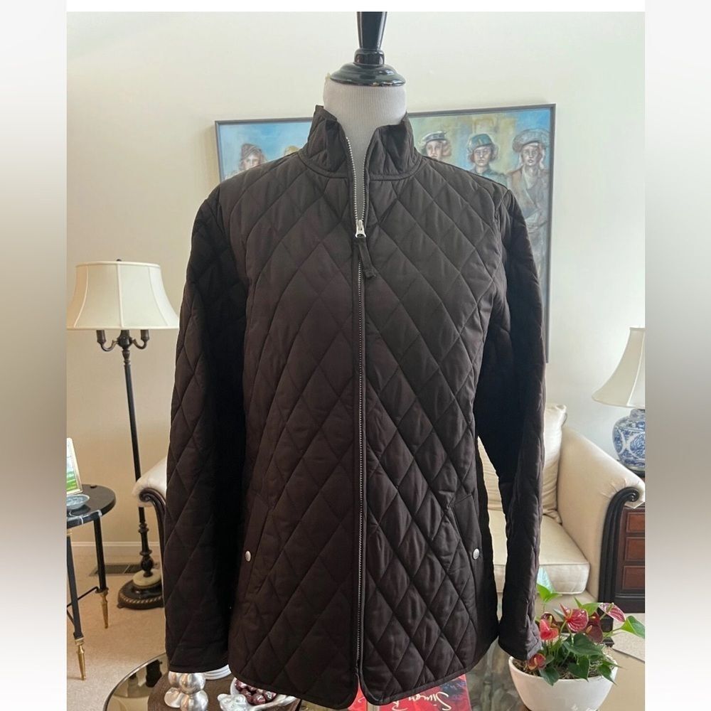 Lands' End Brown Quilted Jacket